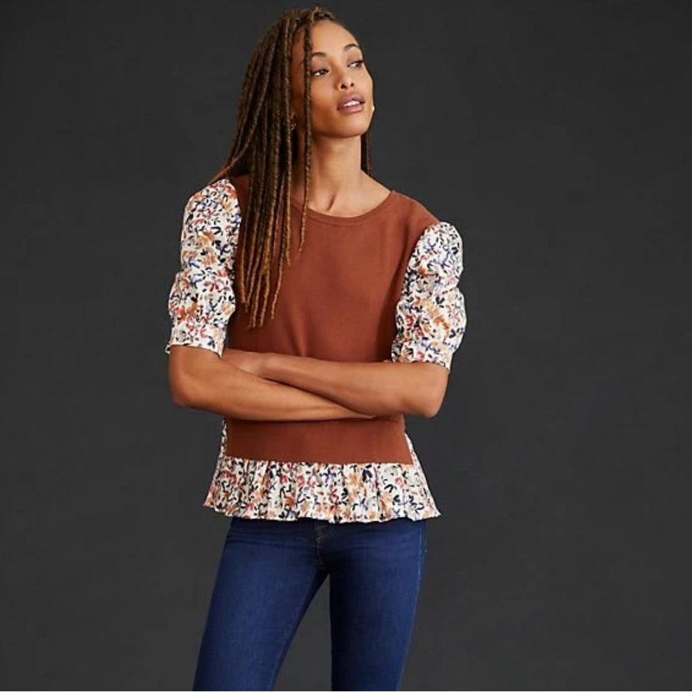 Anthropologie Layered Poplin